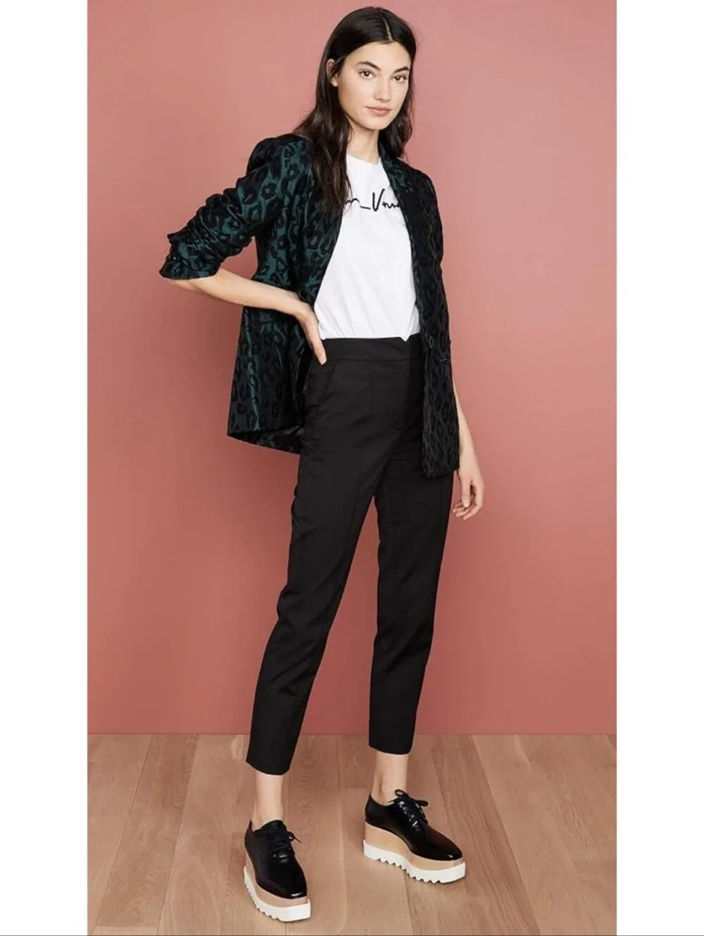 🆕️ Rebecca Taylor Women's Ottoman Notch Suit Pant Black 10 Minimalist Preppy